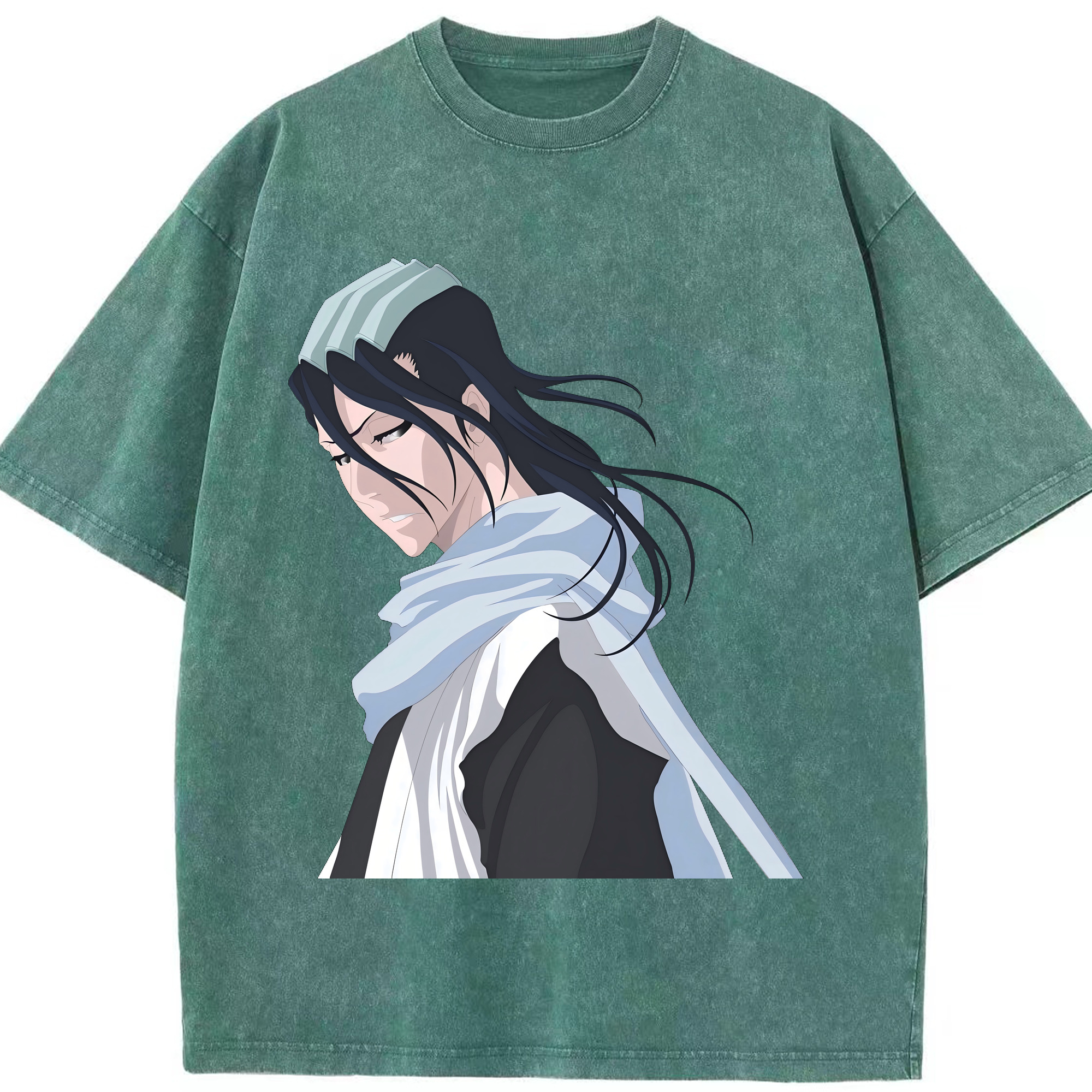 （画像用） ブリーチ くちき びゃくや BLEACH Kuchiki Byakuya 綿100% ヴィンテージ風 半袖Tシャツ（フロントプリント）